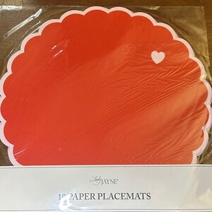 Lady Jayne set of 10 Valentine’s paper placemats